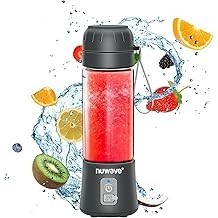 Nuwave Portable Blender for Shakes and Smoothies, On-the-GO Personal Blender with USB-C Rechargeable, 6-Piece-Blade for Crushing