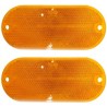 REFLECTORES OVALADOS 4.8 x 11 cm. NARANJA 2 PIEZAS HY-KO