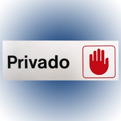 LETRERO PRIVADO 7.6x22.8 cm. HY-KO