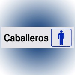 LETRERO CABALLEROS 7.6x22.8 cm. HY-KO
