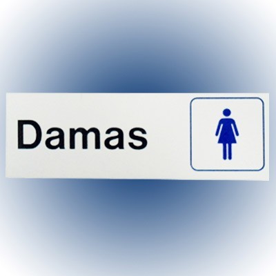 LETRERO DAMAS 7.6x22.8 cm. HY-KO