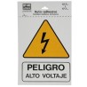 LETRERO 12.7x17.7cm PELIGRO ALTO VOLTAJE HY-KO