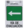 LETRERO 12.7x17.7cm VIA DE EVACUACION (IZQUIERDO) HY-KO