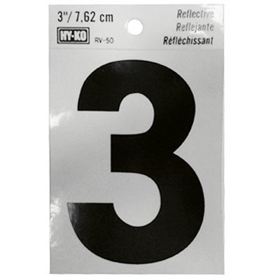 NÚMERO REFLECTIVO 3 3 PULGADAS HY-KO