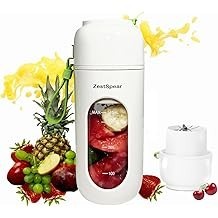 Licuadora Portátil USB Recargable, Licuadora de Tamaño Personal para Batidos y Batidos, Fuerte Potencia de Corte con 12 Cuchilla