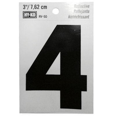 NÚMERO 4 REFLECTIVO 3 PULGADAS HY-KO