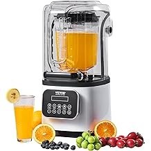 VEVOR Professional Blender with Shield, Commercial Countertop Blenders, 68 oz Jar Blender Combo, Stainless Steel 9 Speed & 5 Fun