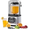VEVOR Professional Blender with Shield, Commercial Countertop Blenders, 68 oz Jar Blender Combo, Stainless Steel 9 Speed & 5 Fun