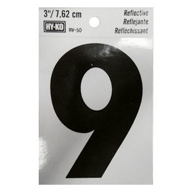NÚMERO 9 REFLECTIVO 3 PULGADAS HY-KO
