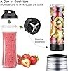 La Reveuse Smoothies Blender Single Serving 300 Watts with 18 oz BPA-Free Portable Travel Sports Bottle (Silver)