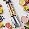 La Reveuse Smoothies Blender Single Serving 300 Watts with 18 oz BPA-Free Portable Travel Sports Bottle (Silver)