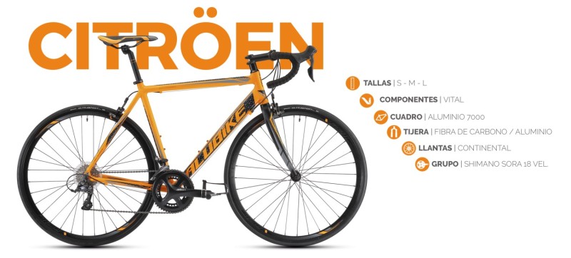 BICICLETA RODADA 700 ALUBIKE CITROEN 2018