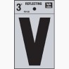 LETRA REFLECTIVA 3 PULGADAS V HY-KO