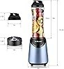 La Reveuse Smoothies Blender Tamaño personal 300 vatios con botella deportiva portátil de viaje sin BPA de 18 oz ( Azul claro )
