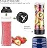 La Reveuse Smoothies Blender Personal Size 300 Watts con Botella Deportiva de Viaje Portátil sin BPA de 18 oz, Navy