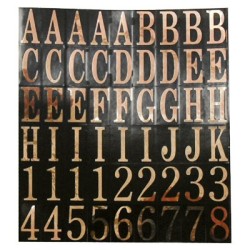 NUMEROS Y LETRAS NEGRO-ORO 1 108 HY-KO. 2
