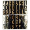 LETRAS NEGRO CON ORO 2 PULGADAS 48 PIEZAS HY-KO