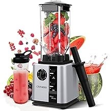 CRANDDI Commercial Blenders 1800W, 80oz Professional High-Speed Countertop Blenders for Smoothies, Self-Cleaning, Come with Tamp
