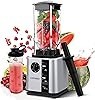 CRANDDI Commercial Blenders 1800W, 80oz Professional High-Speed Countertop Blenders for Smoothies, Self-Cleaning, Come with Tamp