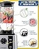CRANDDI Commercial Blenders 1800W, 80oz Professional High-Speed Countertop Blenders for Smoothies, Self-Cleaning, Come with Tamp