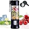 Licuadora portátil, USB Travel Juice Cup Baby Food Mixing Juicer Machince con cuchillas actualizadas 6 con motor potente Batería
