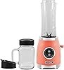 Americana EPB399C BPA Free Glass Blending Jar y Tritan Sports Bottle Blend Smoothie personal, Crush Ice, Shakes, Keto Protein Bl