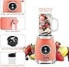 Americana EPB399C BPA Free Glass Blending Jar y Tritan Sports Bottle Blend Smoothie personal, Crush Ice, Shakes, Keto Protein Bl