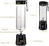 Licuadora portátil, YKSINX Personal Mini Blender Batidos y batidos USB Recargable Juicer Cup Travel Handheld Fresa de jugo fresc