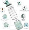 Licuadora Portátil para Batidos y Batidos con Taza y Tapa de Viaje Libre de BPA, Mini Licuadora Portátil Personal Blender USB Re