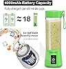 Licuadora Portátil Juicer 4000mAh Personal Smoothie Blender USB Máquina de Mezcla de Frutas Recargable para Batidos y Batidos de