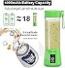 Licuadora Portátil Juicer 4000mAh Personal Smoothie Blender USB Máquina de Mezcla de Frutas Recargable para Batidos y Batidos de