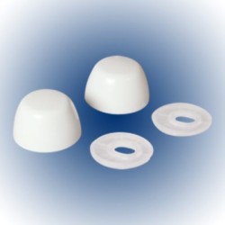 TAPAS BLANCAS PARA TORNILLO DE TAZA FLUIDMASTER.