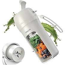 GREECHO Portable Blender, One-handed Drinking Mini Blender for Shakes and Smoothies, 12 oz Personal Blender with Rechargeable US