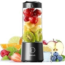 Portable Blender USB Rechargeable, Hotsch Personal Size Blender for Shakes and Smoothies, Strong Cutting Power with Six Blades, 