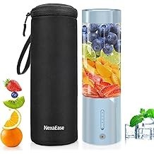 Portable Blender Personal Juicer for Shakes and Smoothies - 20 OZ Mini Blender Cup with 6 Blades, Travel Lid, USB Rechargeable, 