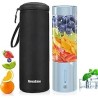 Portable Blender Personal Juicer for Shakes and Smoothies - 20 OZ Mini Blender Cup with 6 Blades, Travel Lid, USB Rechargeable, 
