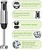 Bonsenkitchen Immersion Handheld Blender with Whisk, 20-Speed & Turbo Mode Hand Blender Stick 500W, 304 Mezcladora de Mano de Ac