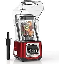 CRANDDI Commercial Smoothie Blender, Professional Countertop Blender with Removable Shield, 2200W Strong Motor, 52oz BPA-free Ja