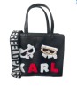 Bolsa Mini Tote Karl Lagefeld knitt Red