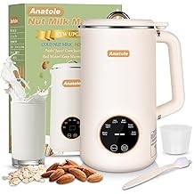 Anatole Nut Milk Maker 34oz 1000ml Cold Warm Hot Almond Milk Machine Soy Oat Cow Plant-Based Milk Blender Homemade Dairy-Free Ju
