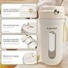 mini licuadora recargable USB – con vaso exprimidor portátil de 350 ml, tipo C, batidora personal para viajes, plástico blanco