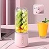 Licuadora Personal Portátil para Batidos y Batidos, Exprimidor de Frutas USB Recargable con 6 Cuchillas, Licuadoras de Mano para