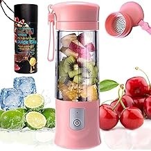 Portable Blender, USB Travel Juice Cup Baby Food Mixing Juicer Machince with Updated 6 Blades with Powerful Motor 4000mAh Rechar
