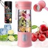 Portable Blender, USB Travel Juice Cup Baby Food Mixing Juicer Machince with Updated 6 Blades with Powerful Motor 4000mAh Rechar