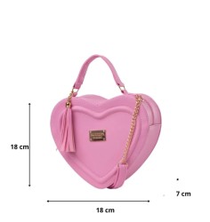 Bolsa Fana Corazon Color Rosa Lúcela