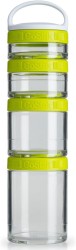 BlenderBottle GoStak Twist n' Lock Storage Jars, 4-Piece Starter Pak, Pink