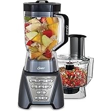 Oster Pro 1200 Blender with Professional Tritan Jar and Food Processor attachment, Metallic Grey