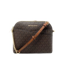 Bolsa Crossbody Michael Kors monogram café
