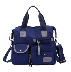 Bolsa Mujer Impermeable Viaje Nylon Tote Crossbody Bandolera Azul