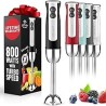 Zulay 3-in-1 Immersion Blender Handheld - 800 Watt Hand Blender With 12 Speeds - Emulsion Blender Handheld - Handheld Blender - 